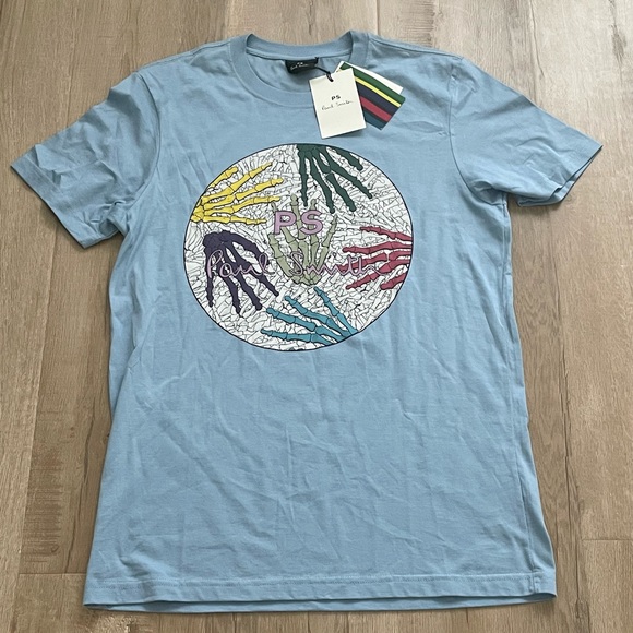 Paul Smith Men's T-Shirt Blue Size M NWT‎ - Picture 1 of 3